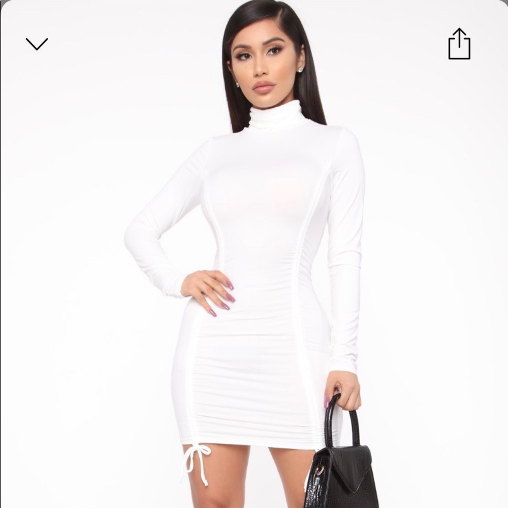 Fashion nova white mini dress